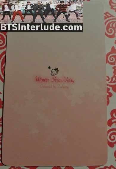 BTS PHOTOCARD FANSITE V KIM TAEHYUNG 김태형 WINTER STRAWVERRY FANSITE BLACK SHIRT PHOTO CARD