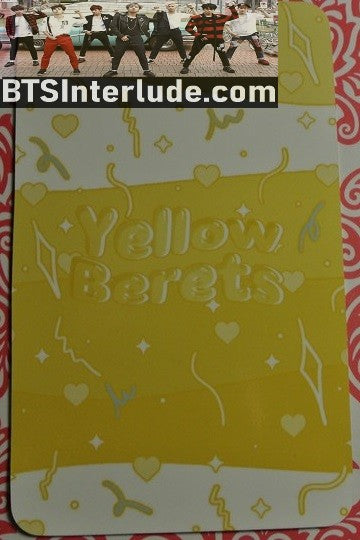 BTS PHOTOCARD FANSITE V KIM TAEHYUNG 김태형 YELLOW BERETS FANSITE PHOTO CARD