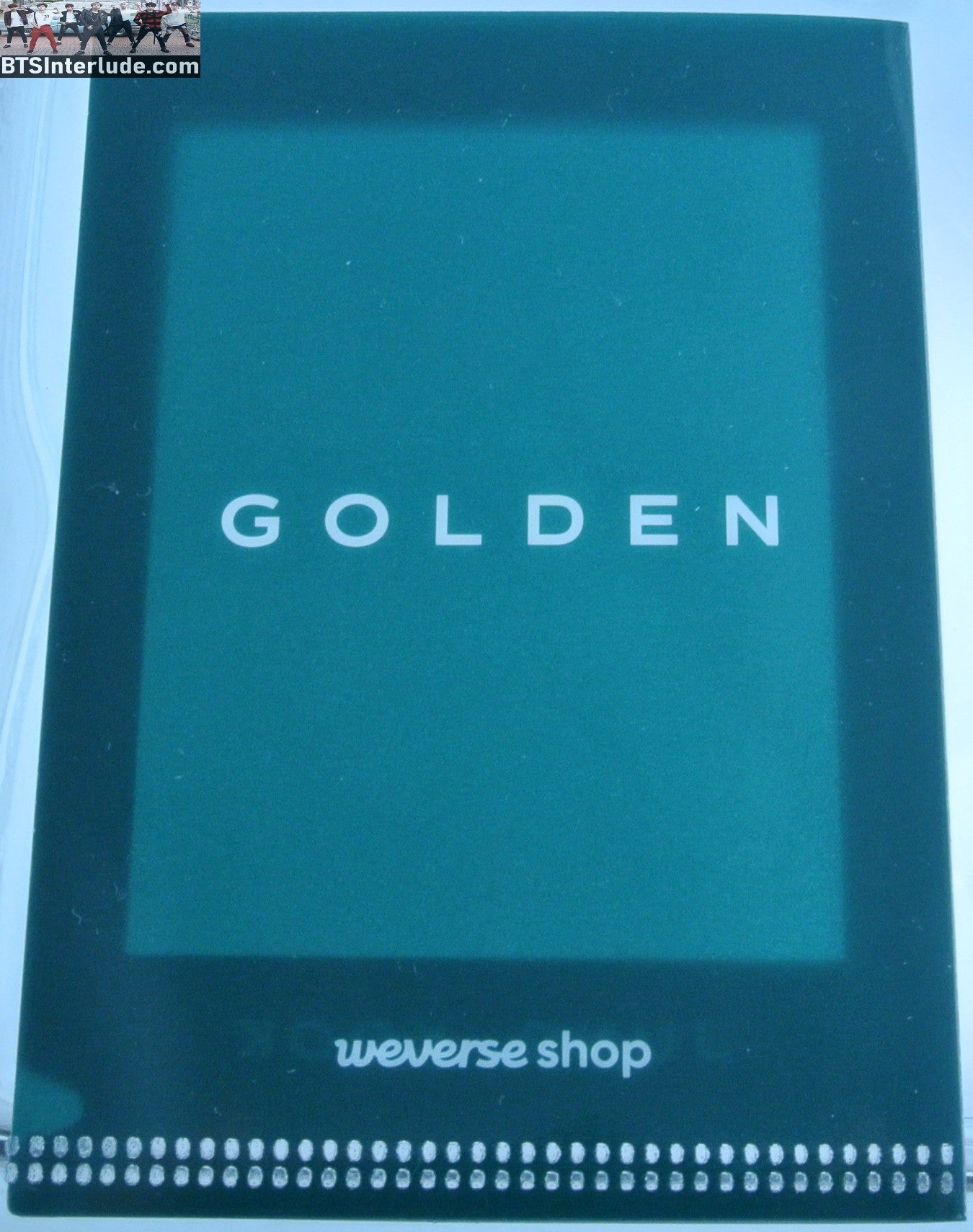 BTS PRE-ORDER BENEFIT POB JEON JUNGKOOK 전정국 GOLDEN L PHOTOCARD HOLDER GREEN OFFICIAL MERCHANDISE