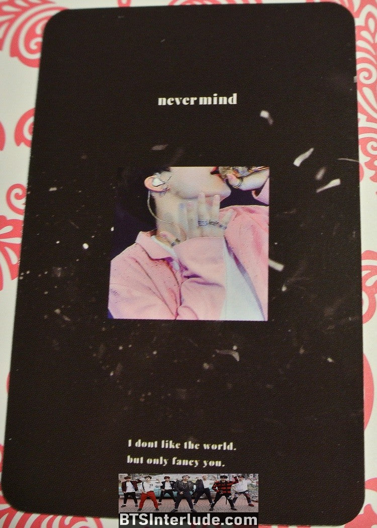 BTS PHOTOCARD FANSITE PARK JIMIN 박지민 PINK HAIR FANSIGN FLOWER TIARA PIECES OF MIND FANSITE NEVERMIND