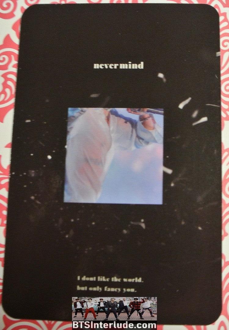 BTS PHOTOCARD FANSITE PARK JIMIN 박지민 SILVER HAIR BLACK PINSTRIPE SUIT PIECES OF MIND FANSITE NEVERMIND