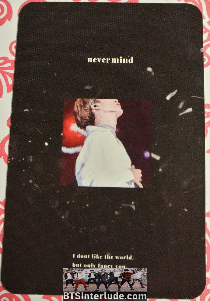 BTS PHOTOCARD FANSITE PARK JIMIN 박지민 BLOND HAIR PINSTRIPES SPRING DAY PIECES OF MIND FANSITE NEVERMIND