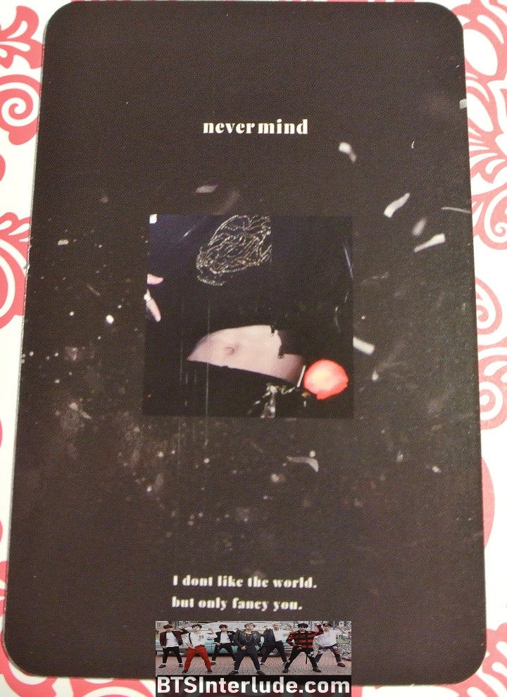 BTS PHOTOCARD FANSITE PARK JIMIN 박지민 WHITE DENIM JACKET PROFILE PIECES OF MIND FANSITE NEVERMIND