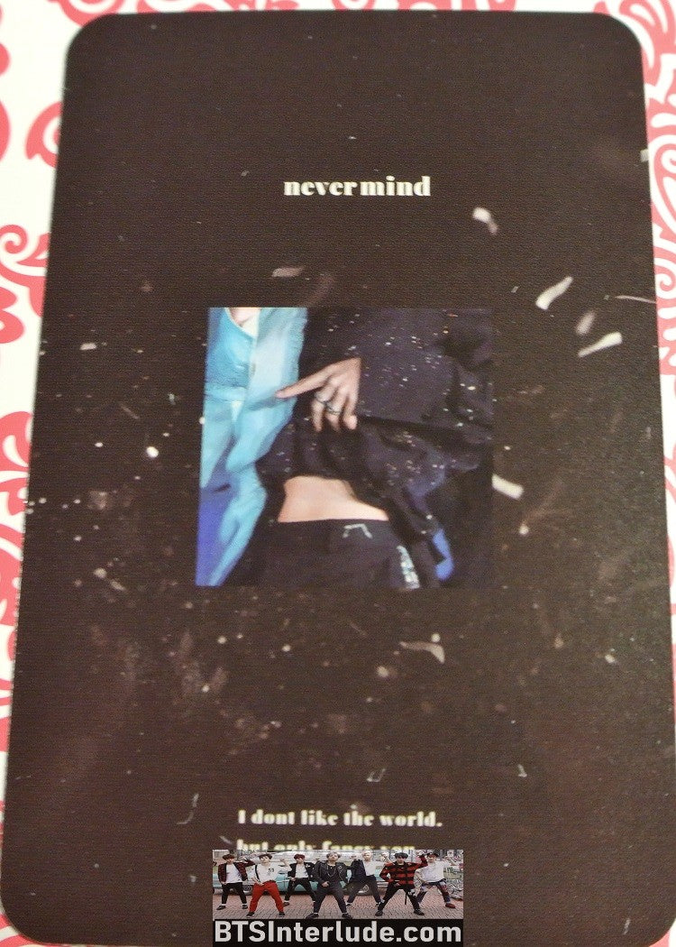BTS PHOTOCARD FANSITE PARK JIMIN 박지민 WHITE PLEATED LONG SLEEVE SHIRT PIECES OF MIND FANSITE NEVERMIND