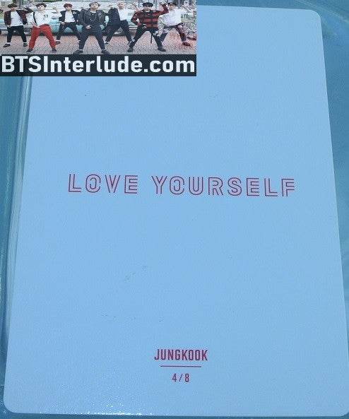BTS PHOTOCARD OFFICIAL JEON JUNGKOOK 전정국 LOVE YOURSELF WORLD TOUR #4 PHOTO CARD PC OFFICIAL MERCHANDISE