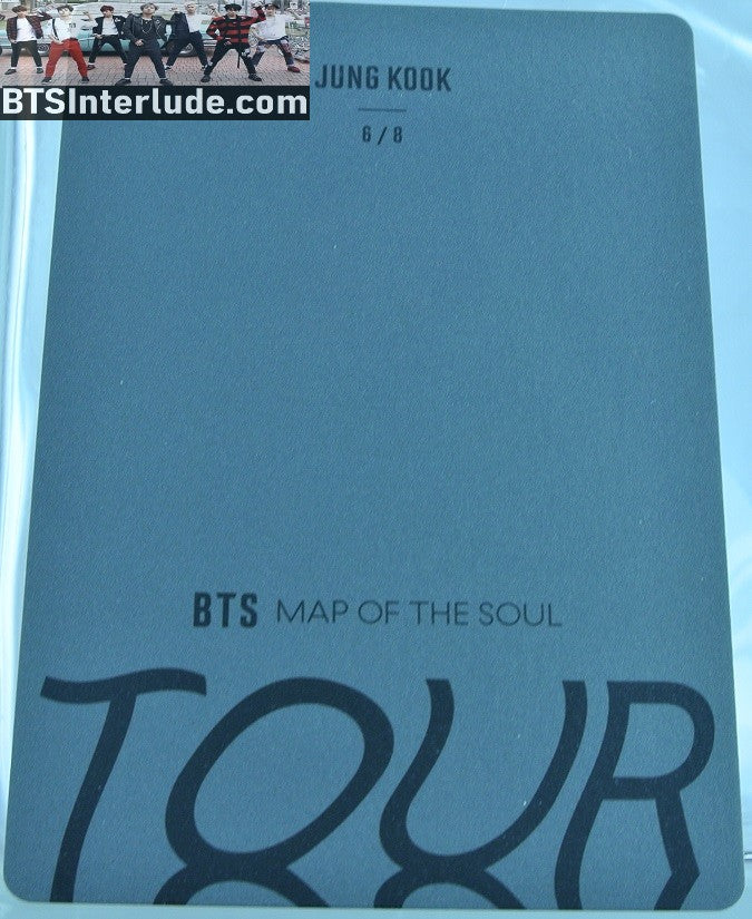 BTS PHOTOCARD OFFICIAL JEON JUNGKOOK 전정국 MAP OF THE SOUL WORLD TOUR MOTS #6 OFFICIAL MERCHANDISE PHOTO CARD PC