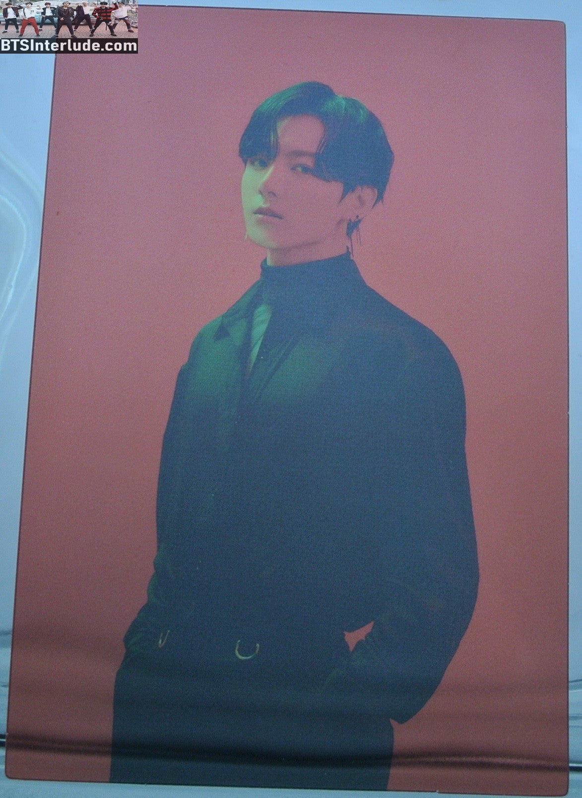 BTS PHOTOCARD OFFICIAL JEON JUNGKOOK 전정국 MAP OF THE SOUL ON:E BOOK CLUE VERSION MOTS RED CLEAR 2021 PHOTO CARD PC OFFICIAL MERCHANDISE