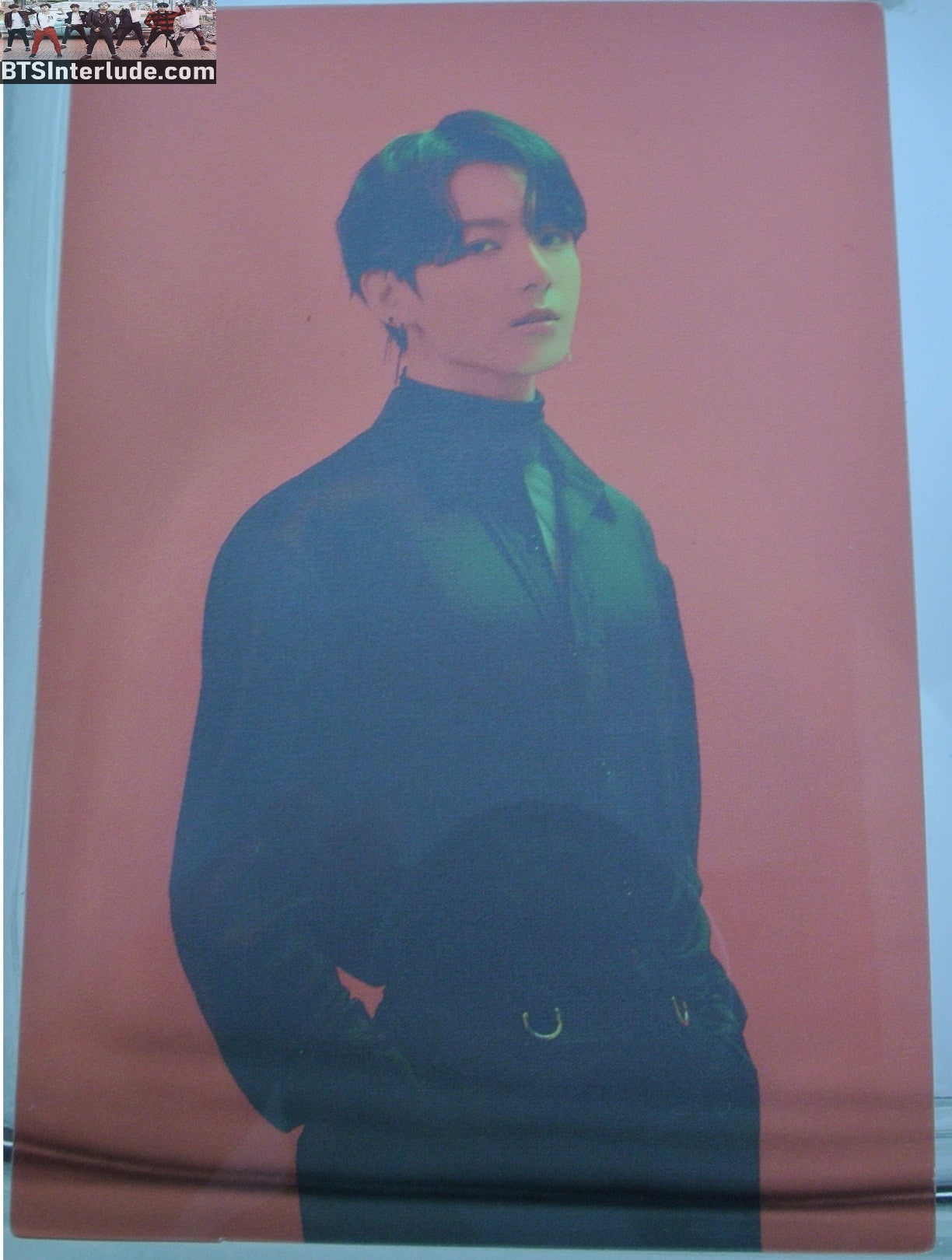 BTS PHOTOCARD OFFICIAL JEON JUNGKOOK 전정국 MAP OF THE SOUL ON:E BOOK CLUE VERSION MOTS RED CLEAR 2021 PHOTO CARD PC OFFICIAL MERCHANDISE