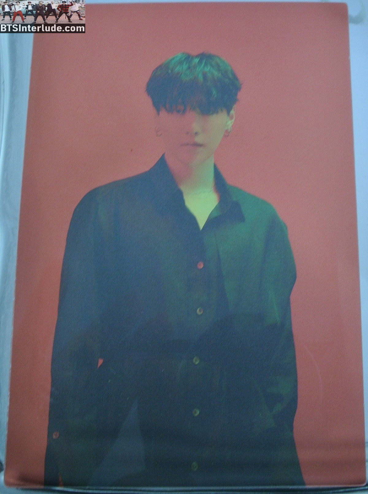 BTS PHOTOCARD OFFICIAL SUGA MIN YOONGI 민윤기 MAP OF THE SOUL ON:E BOOK CLUE VERSION MOTS RED CLEAR 2021 PHOTO CARD PC OFFICIAL MERCHANDISE