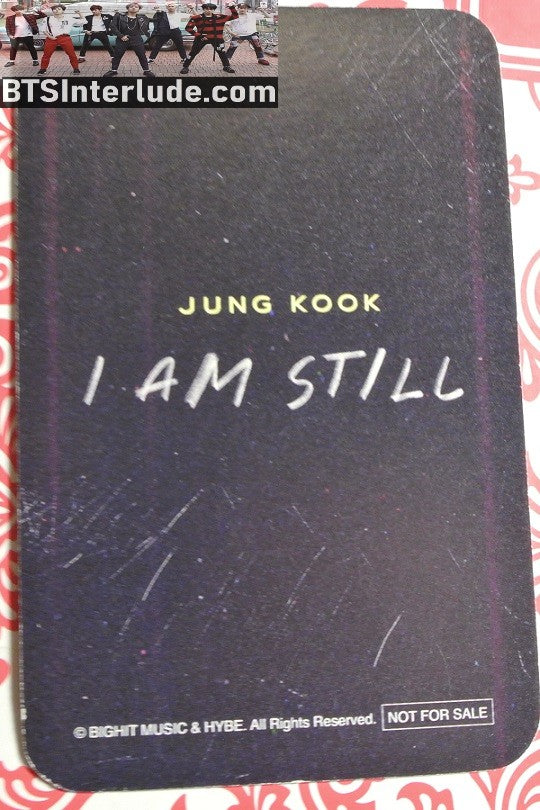 BTS PHOTOCARD OFFICIAL JEON JUNGKOOK 전정국 DOCUMENTARY I AM STILL THEATER PC PHOTO CARD OFFICIAL MERCHANDISE