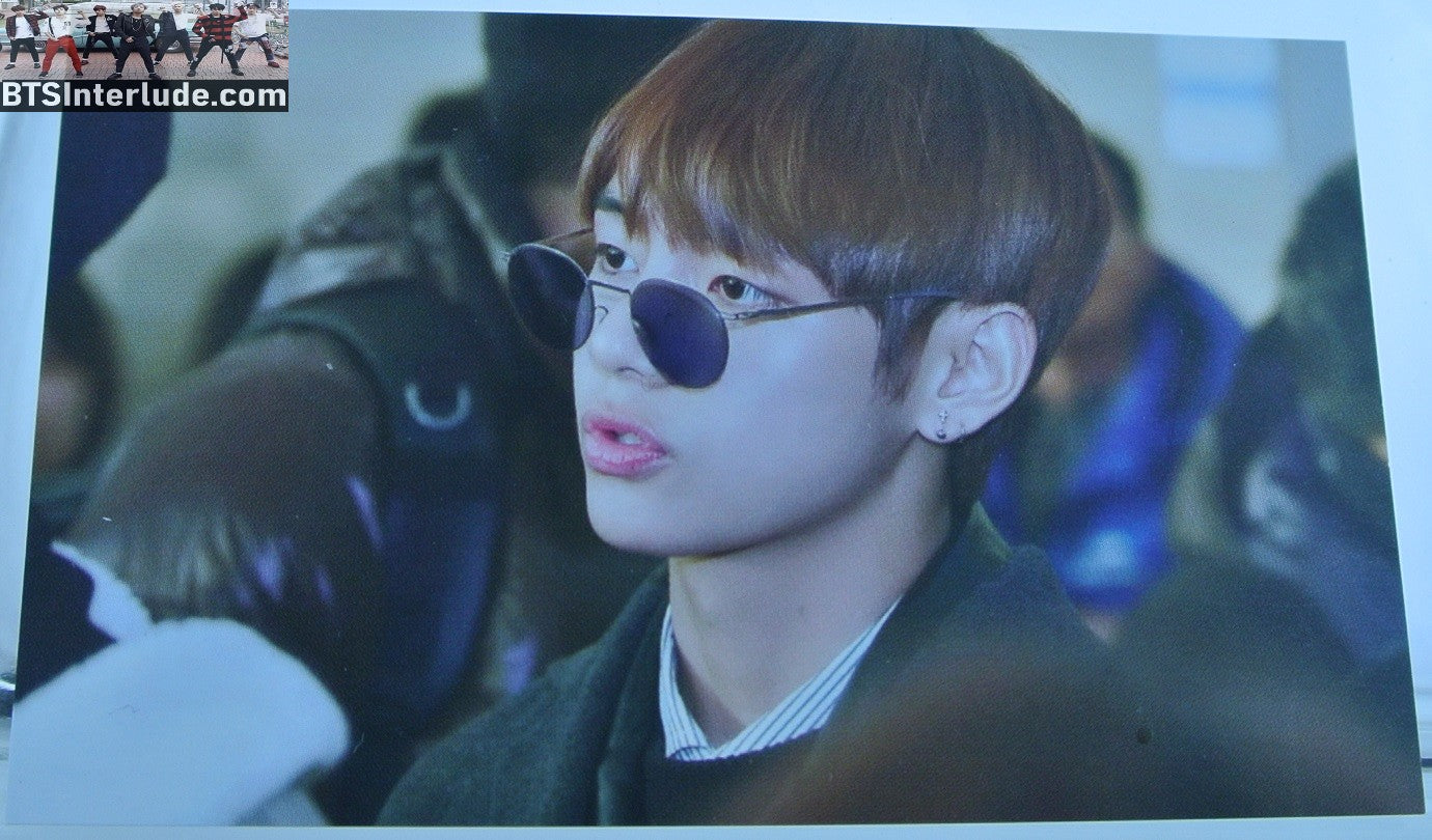BTS PHOTOCARD FANSITE V KIM TAEHYUNG 김태형 SUNGLASSES AIRPORT FASHION 010DO FANSITE PHOTO CARD
