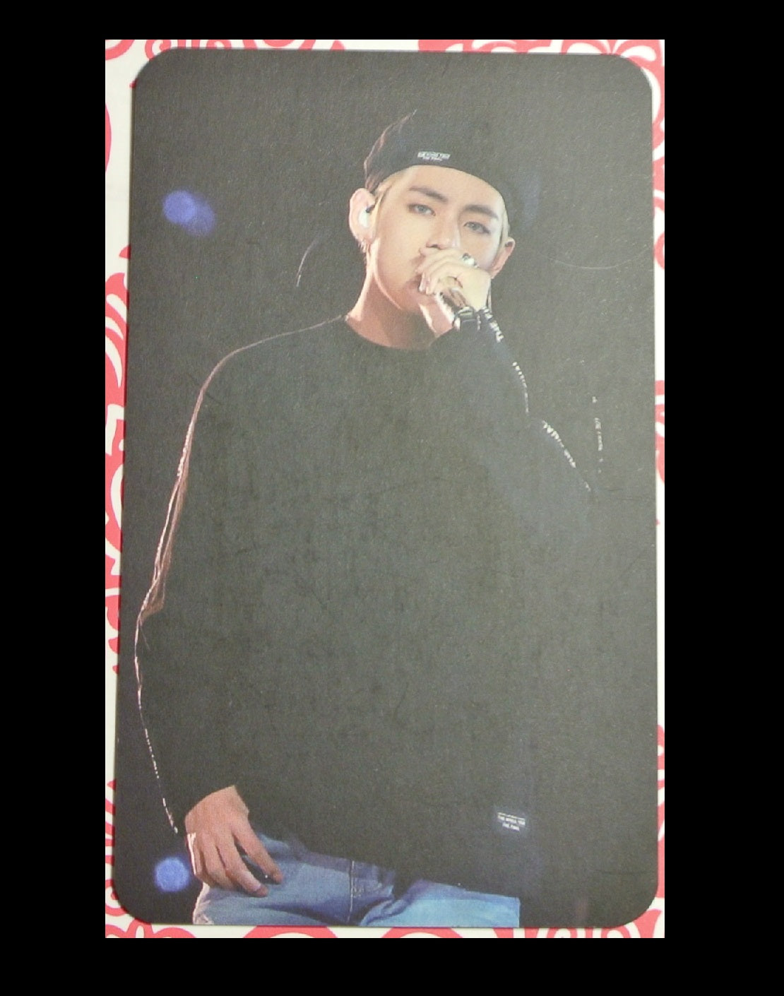 BTS PHOTOCARD V KIM TAEHYUNG BLACK BERET COME ON OVER FANSITE PC PHOTO CARD