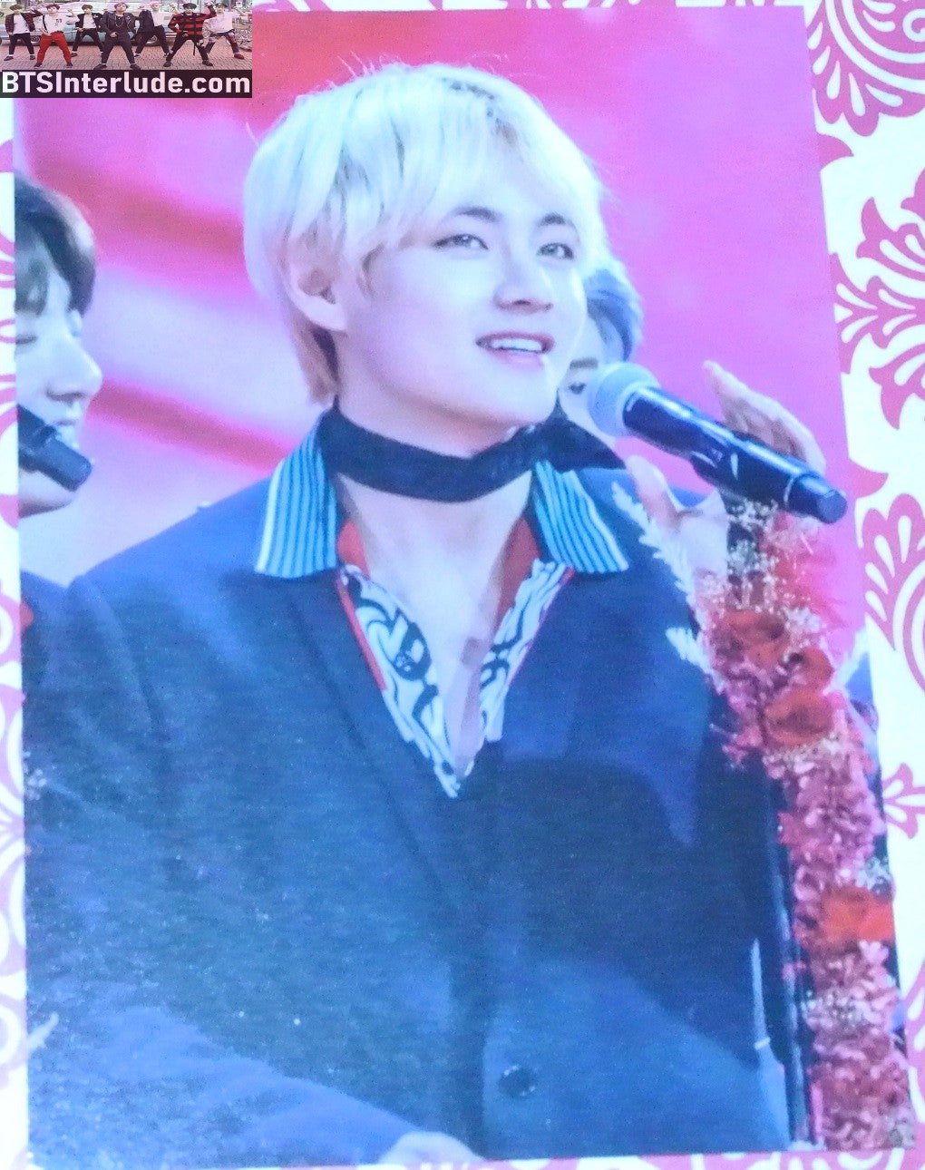 BTS PHOTOCARD V KIM TAEHYUNG BLOND HAIR NAVY BLAZER SAILOR V FANSITE PC PHOTO CARD