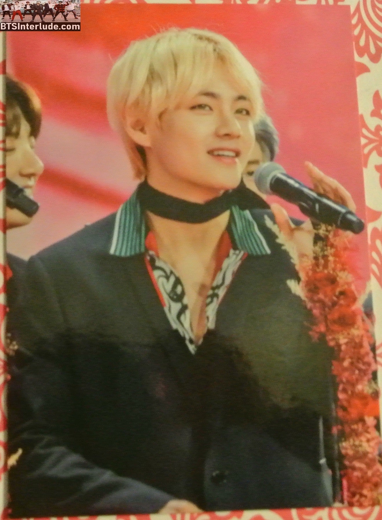 BTS PHOTOCARD V KIM TAEHYUNG BLOND HAIR NAVY BLAZER SAILOR V FANSITE PC PHOTO CARD