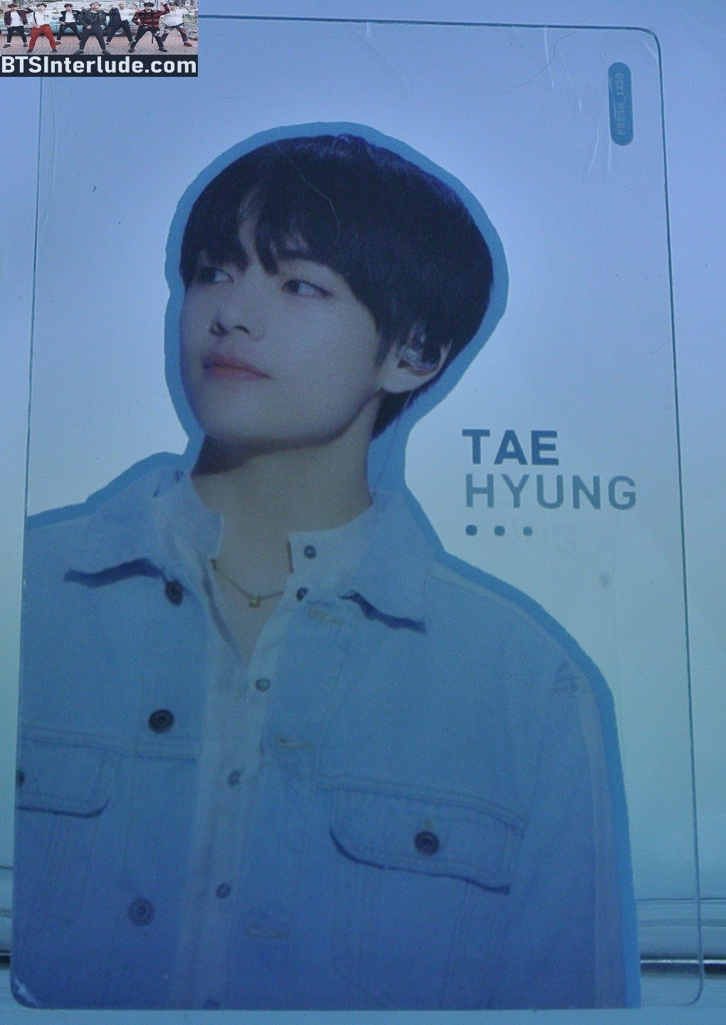BTS PHOTOCARD FANSITE V KIM TAEHYUNG 김태형 CLEAR DENIM JACKET FRESH FANSITE PHOTO CARD