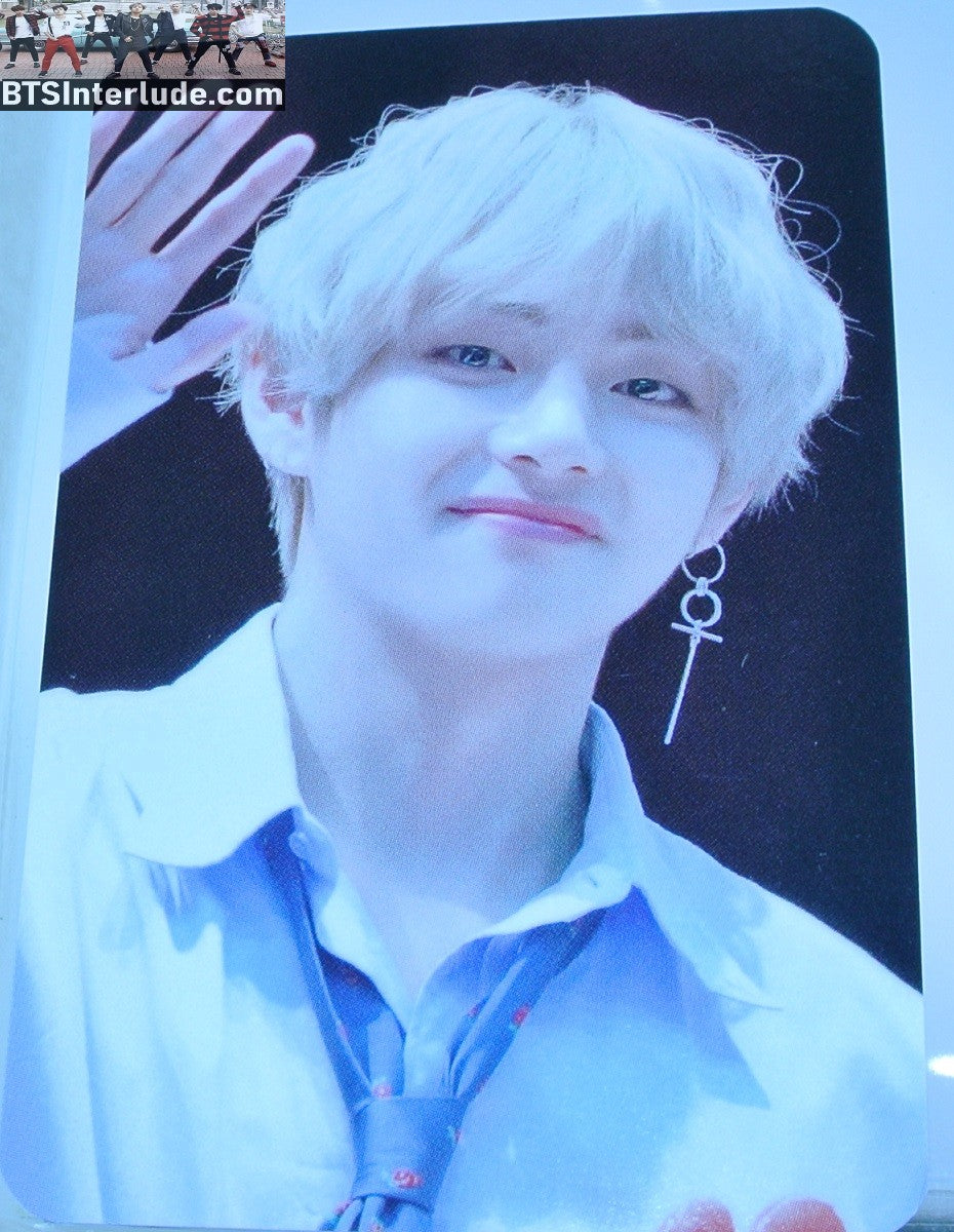 BTS PHOTOCARD FANSITE V KIM TAEHYUNG 김태형 BLOND HAIR WAVE FANSIGN NUNA V FANSITE VREATHTAKING PHOTO CARD PC