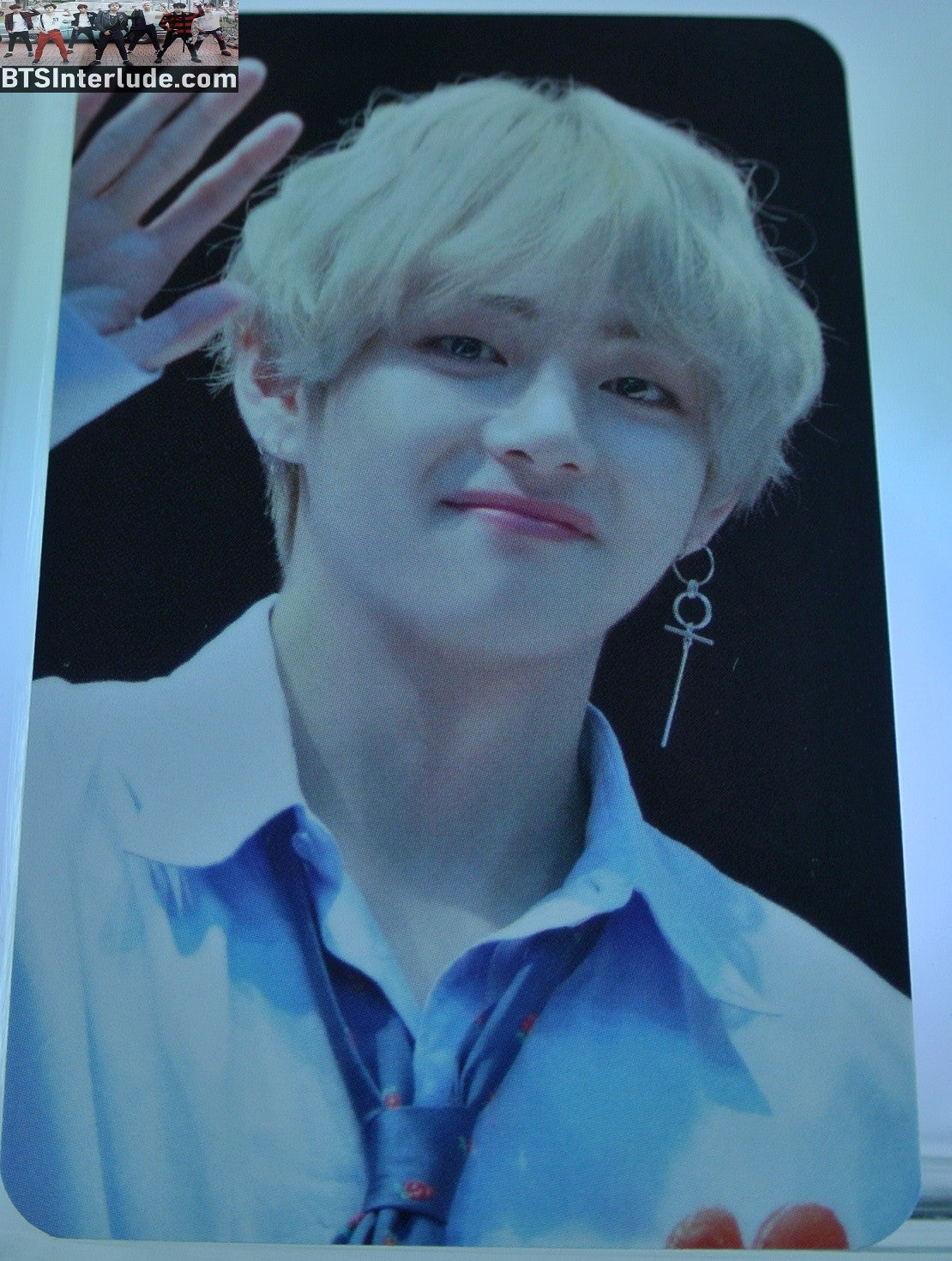 BTS PHOTOCARD FANSITE V KIM TAEHYUNG 김태형 BLOND HAIR WAVE FANSIGN NUNA V FANSITE VREATHTAKING PHOTO CARD PC