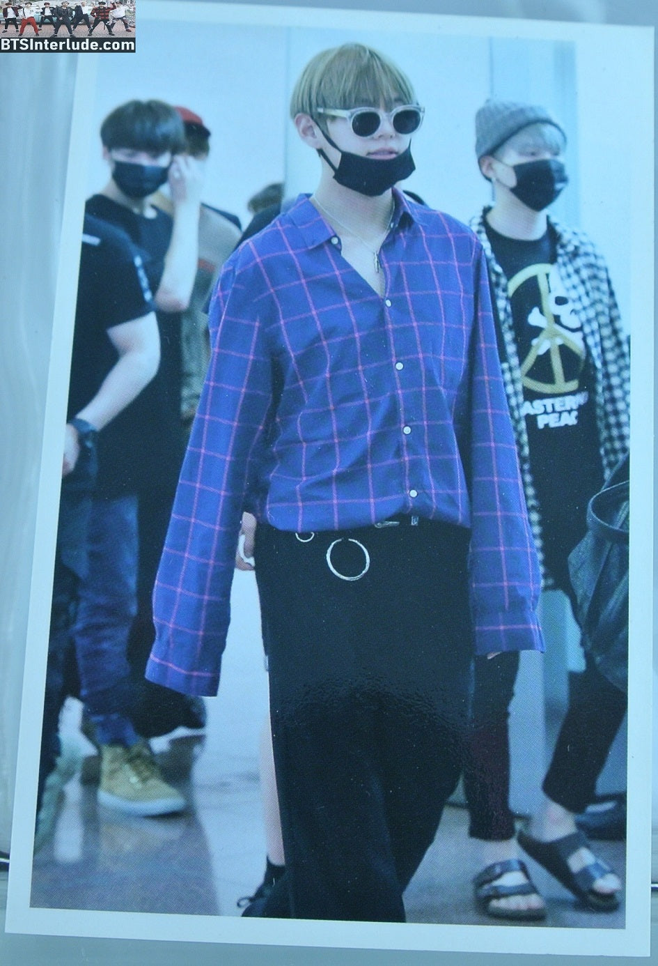 BTS PHOTOCARD FANSITE V KIM TAEHYUNG 김태형 BLUE AIRPORT FASHION TAETAELAND FANSITE PHOTO CARD