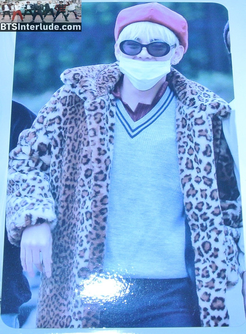 BTS PHOTOCARD FANSITE V KIM TAEHYUNG 김태형 LEOPARD JACKET VELICITAS FANSITE ONE OF A KIND PHOTO CARD