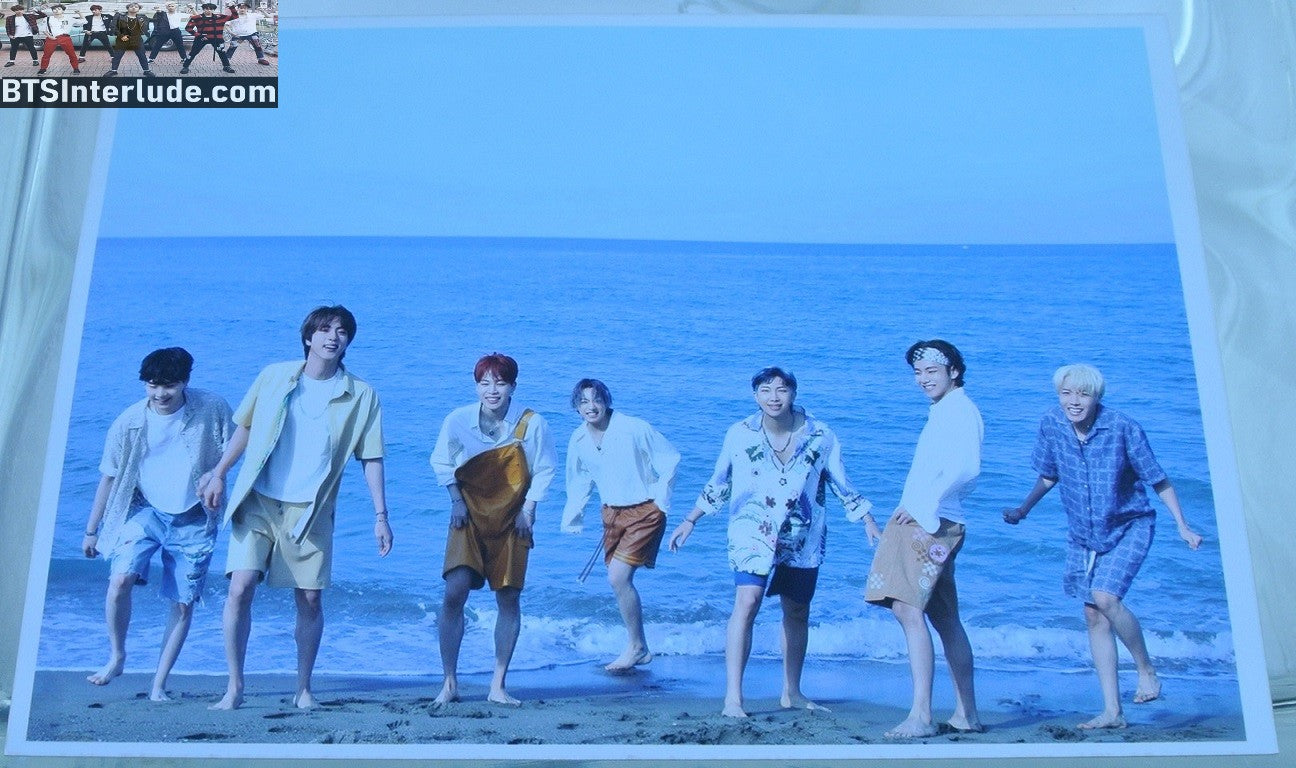 BTS PHOTO GROUP BUTTER BEACH IN OCEAN 3.5" X 5" JUNGKOOK V JIMIN RM J-HOPE SUGA JIN