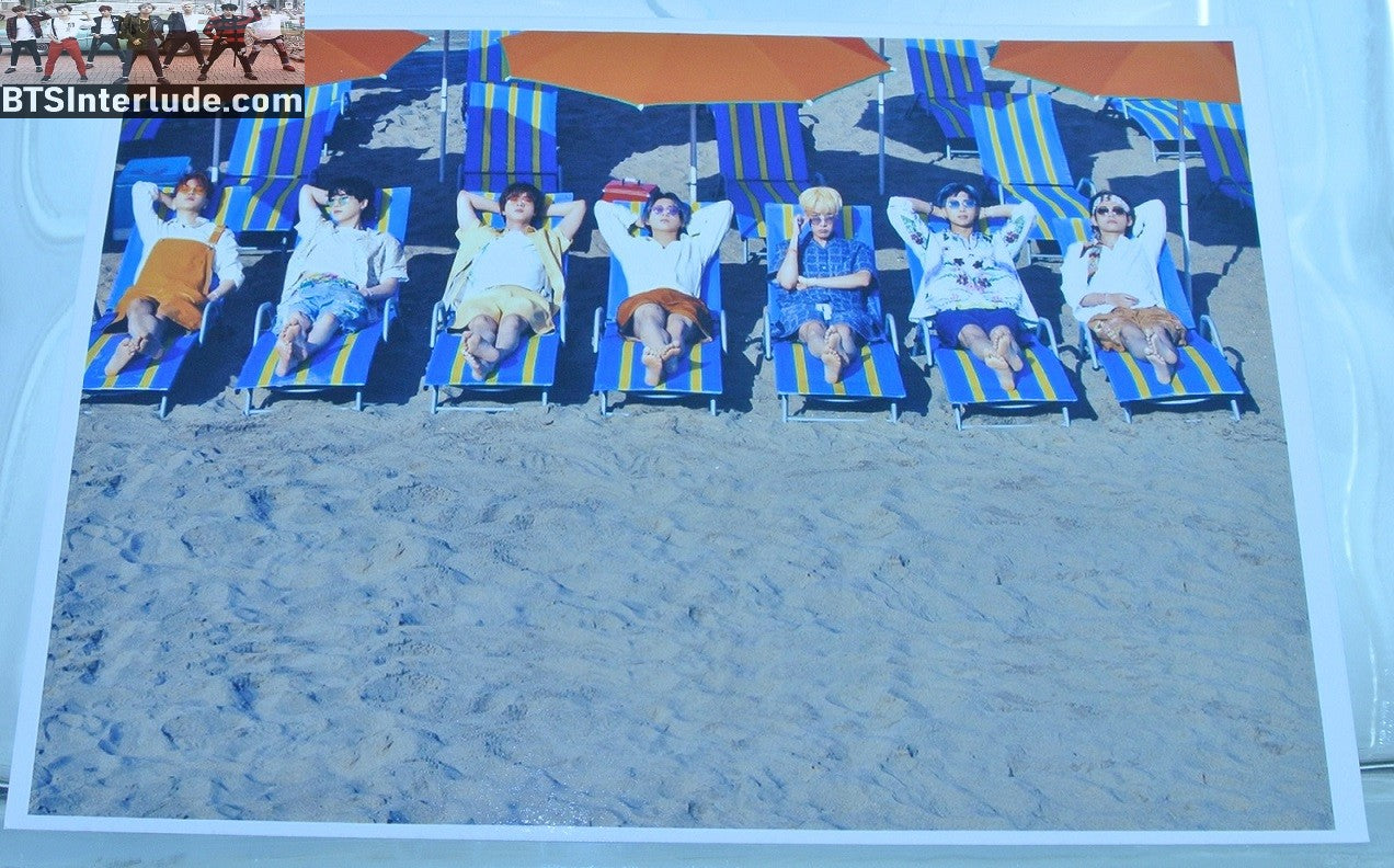 BTS PHOTO GROUP BUTTER BEACH UMBRELLAS 3.5" X 5" JUNGKOOK V JIMIN RM J-HOPE SUGA JIN
