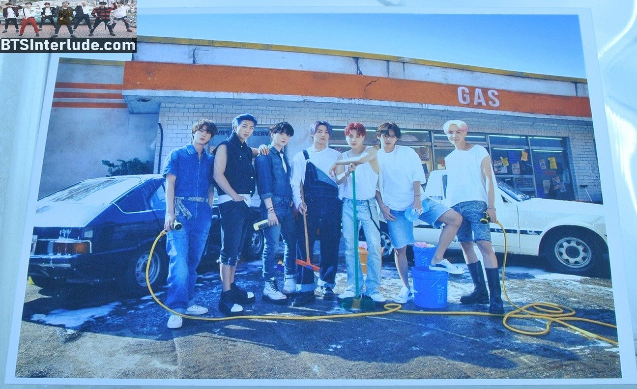 BTS PHOTO GROUP BUTTER CAR WASH 3.5" X 5" JUNGKOOK V JIMIN RM J-HOPE SUGA JIN