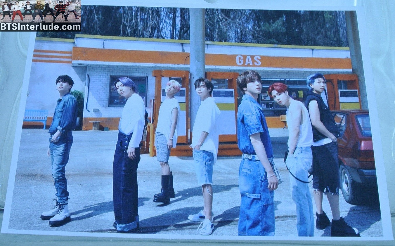 BTS PHOTO GROUP BUTTER GAS STATION 3.5" X 5" JUNGKOOK V JIMIN RM J-HOPE SUGA JIN