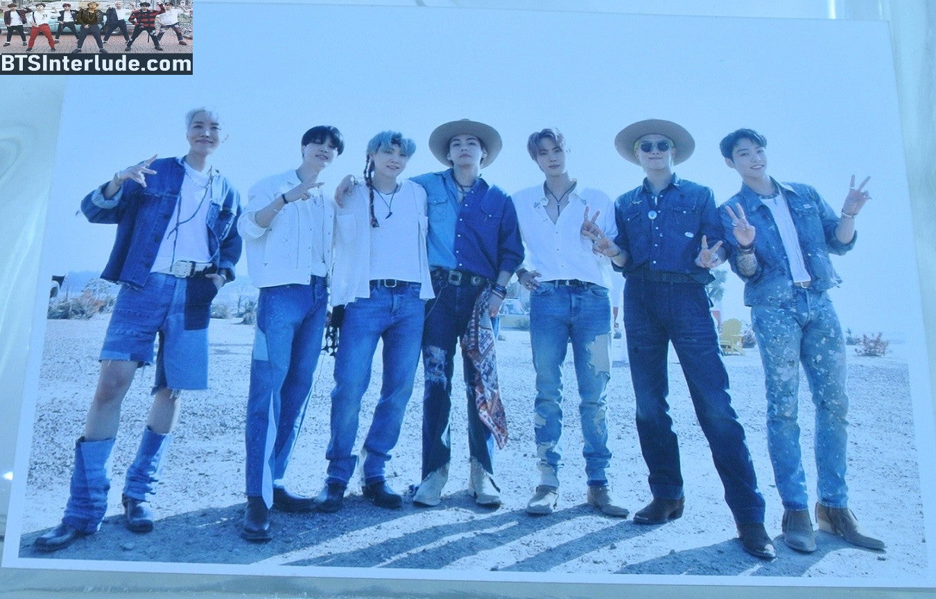 BTS PHOTO GROUP PERMISSION TO DANCE END MUSIC VIDEO 3.5" X 5" JUNGKOOK V JIMIN RM J-HOPE SUGA JIN