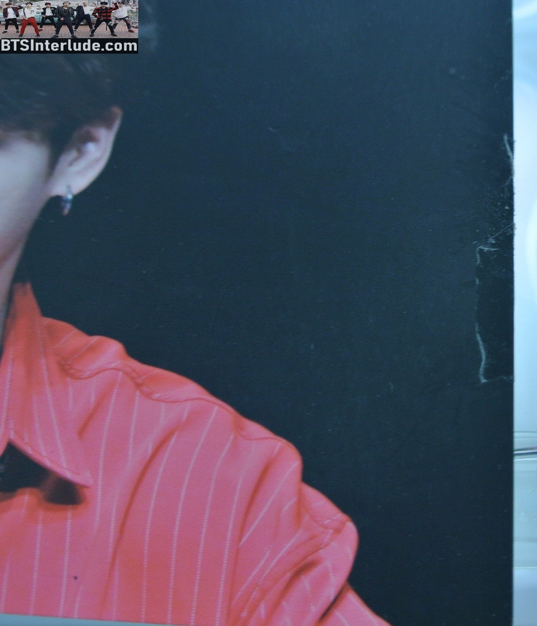 BTS PHOTO FANSITE JEON JUNGKOOK 전정국 FANSIGN RED SHIRT BLACK TIE FINGERNAILS 4" X 6"