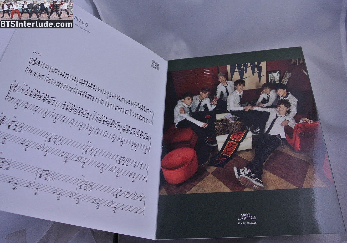 BTS PIANO MUSIC SHEET BOY IN LUV ANTHOLOGY #1 JUNGKOOK V JIMIN RM J-HOPE SUGA JIN NEW OFFICIAL MERCHANDISE