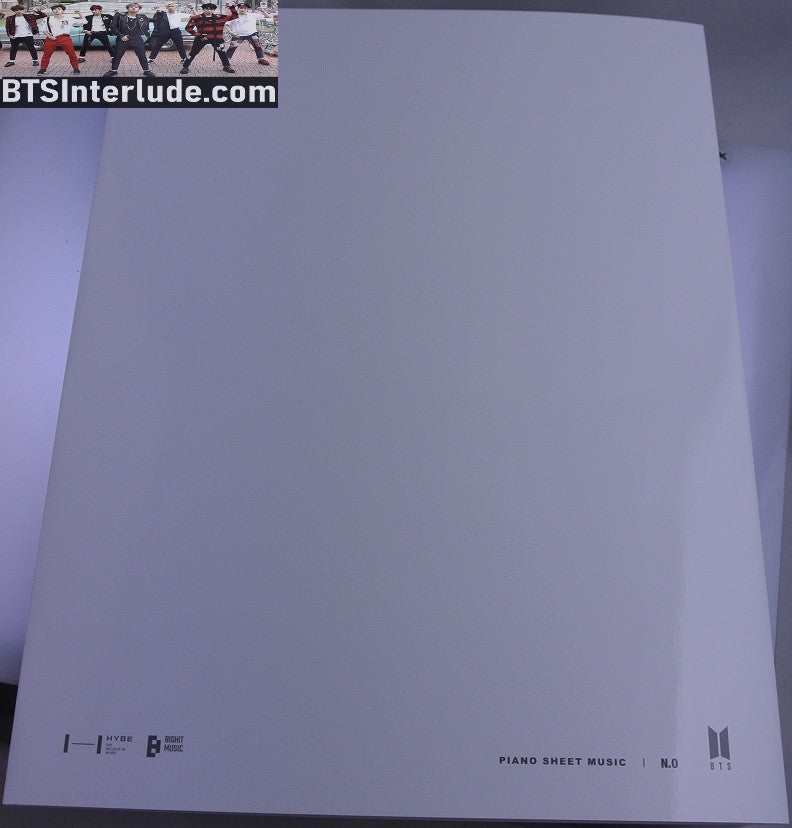 BTS PIANO MUSIC SHEET NO N.O. ANTHOLOGY #1 JUNGKOOK V JIMIN RM J-HOPE SUGA JIN NEW OFFICIAL MERCHANDISE