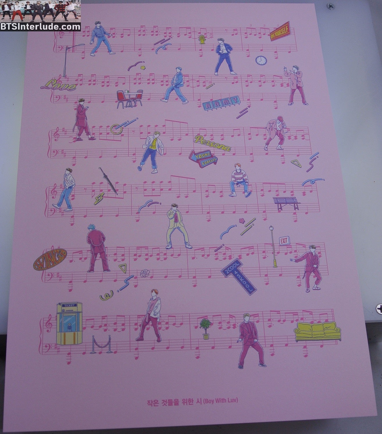 BTS PRE-ORDER BENEFIT POB BOY WITH LUV MUSIC VIDEO ARTWORK PIANO SHEET MUSIC ANTHOLOGY #3 JUNGKOOK V JIMIN RM J-HOPE SUGA JIN NEW OFFICIAL MERCHANDISE