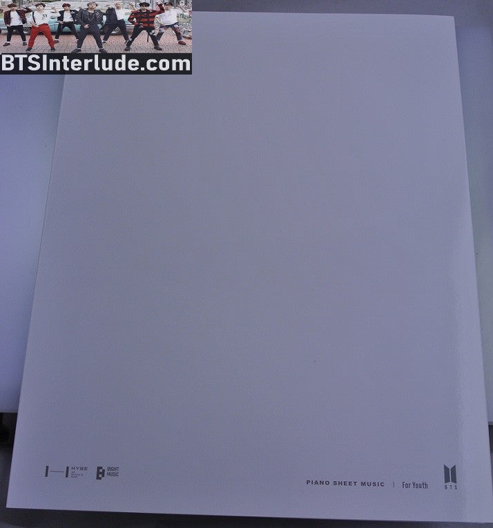BTS PIANO MUSIC SHEET FOR YOUTH ANTHOLOGY #4 JUNGKOOK V JIMIN RM J-HOPE SUGA JIN NEW OFFICIAL MERCHANDISE