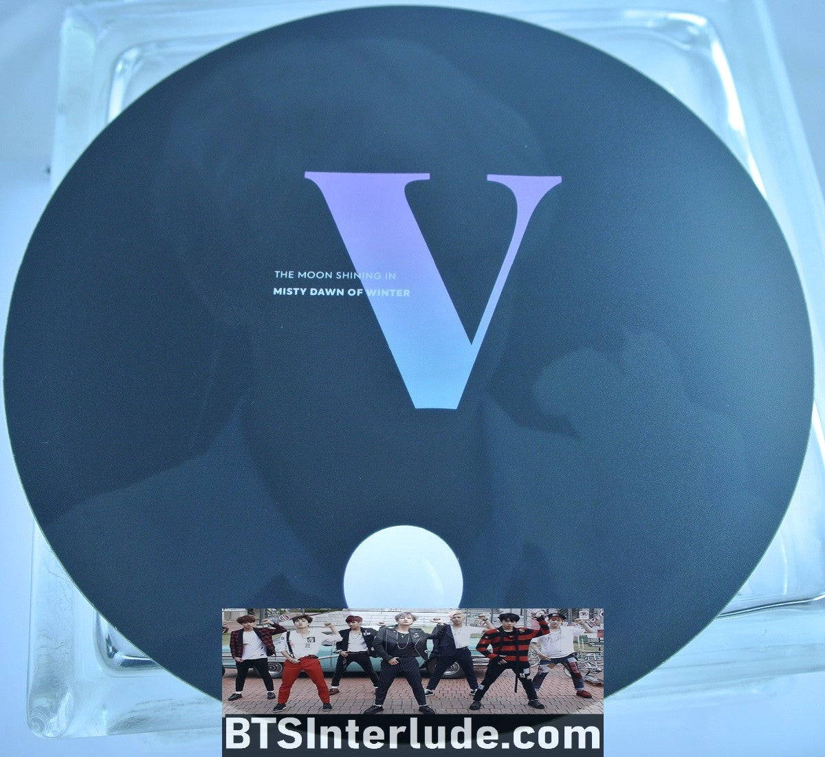 BTS PICKET V KIM TAEHYUNG 김태형 FANSIGN BLOND VIA FANSITE ONCE IN A VLUE MOON FAN SLOGAN SIGN