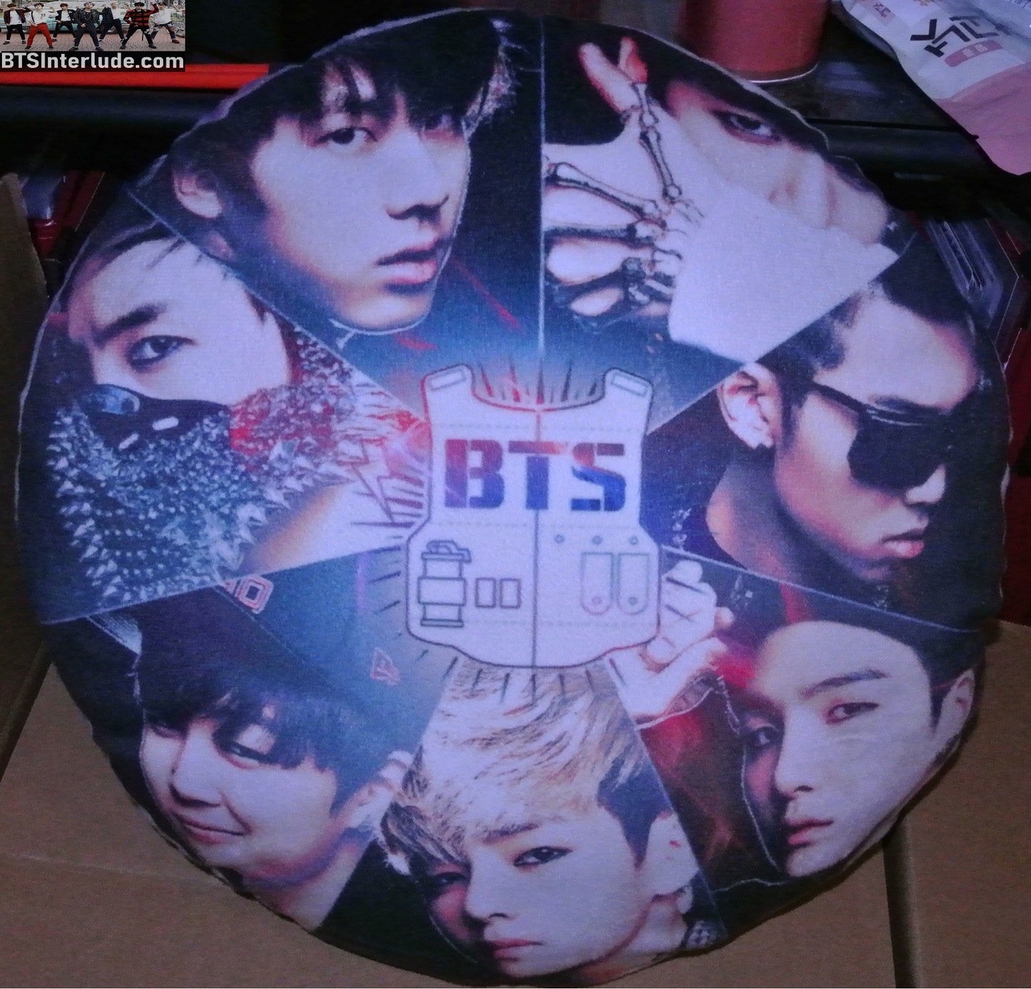 BTS PILLOW GROUP ROUND FLANNEL DEBUT PHOTOS NO MORE DREAMS THROW CUSHION JUNGKOOK V JIMIN RM J-HOPE SUGA JIN
