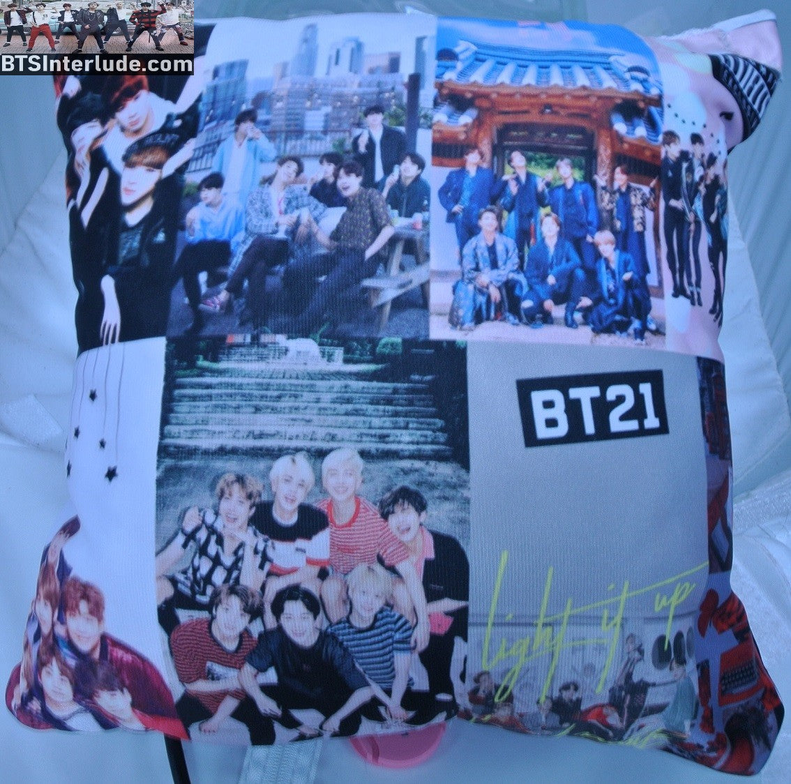 BTS PILLOW GROUP CUSHION THROW REVERSE BT21 TATA VAN JUNGKOOK V JIMIN RM J-HOPE SUGA JIN