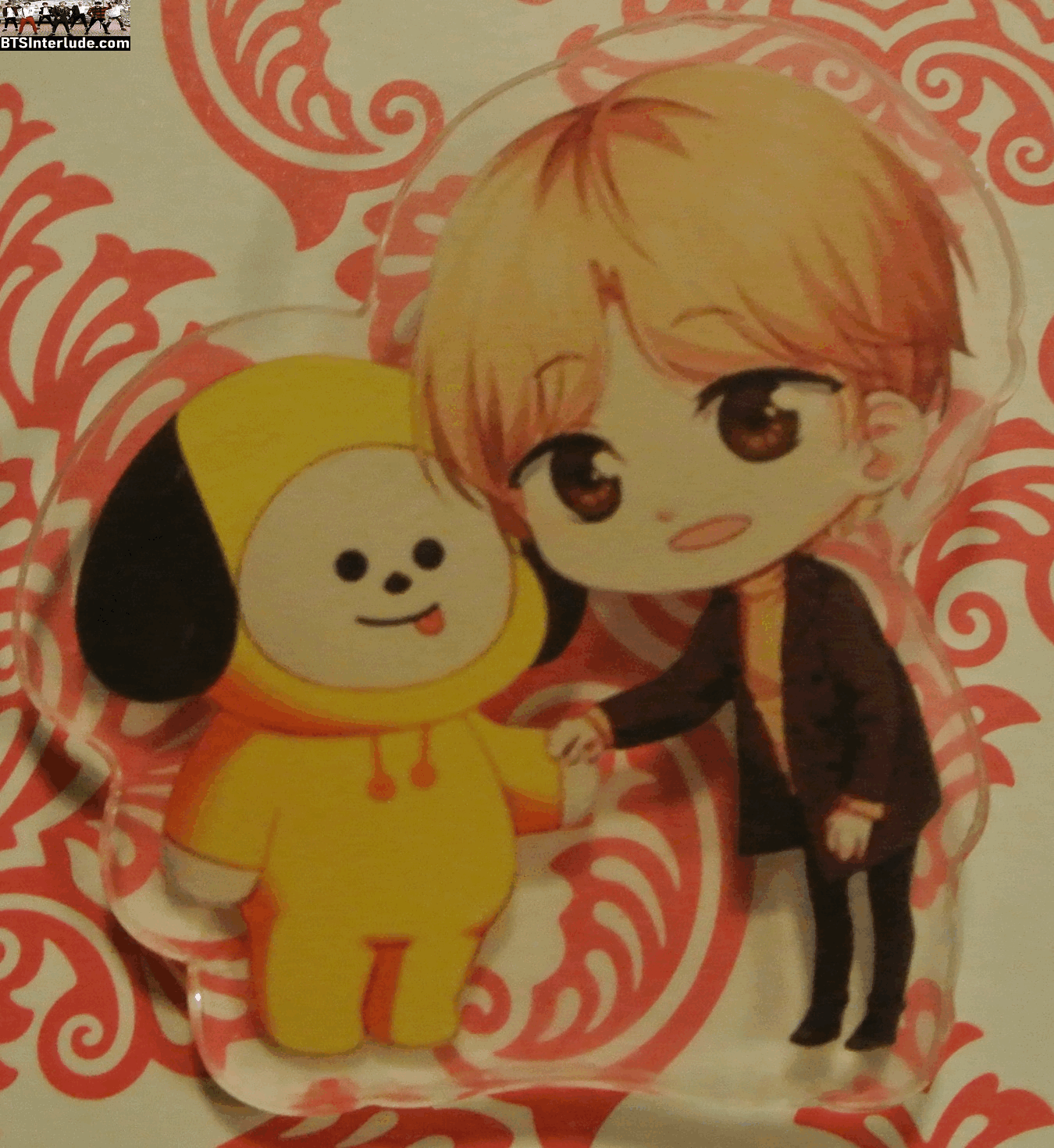 BTS PIN ACRYLIC PARK JIMIN 박지민 BT21 CHIMMY CLEAR BUTTON BADGE