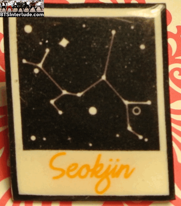 BTS PIN ACRYLIC JIN KIM SEOKJIN 김석진 STAR SIGN ASTROLOGICAL BADGE BUTTON