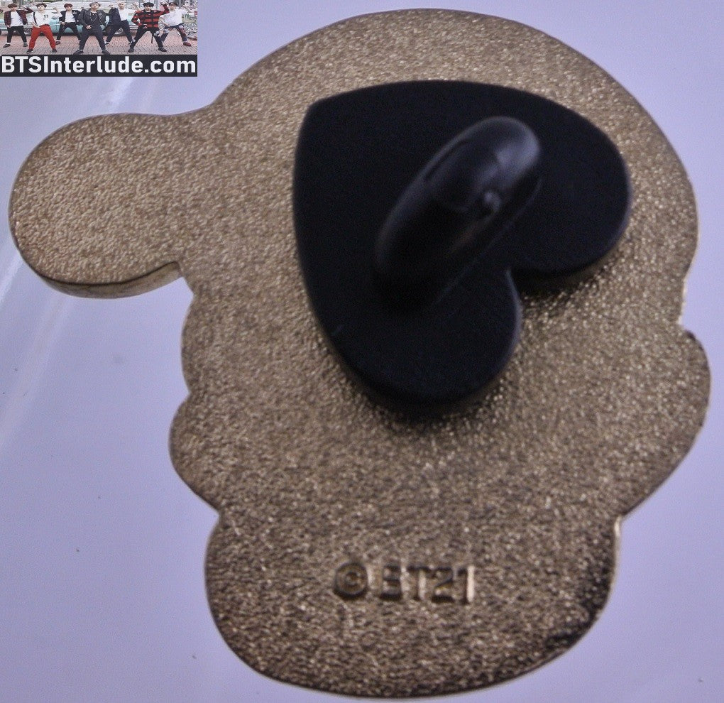 BTS PIN ENAMEL BT21 GOLD CHIMMY FALLING PARK JIMIN 박지민 OFFICIAL MERCHANDISE BADGE BUTTON