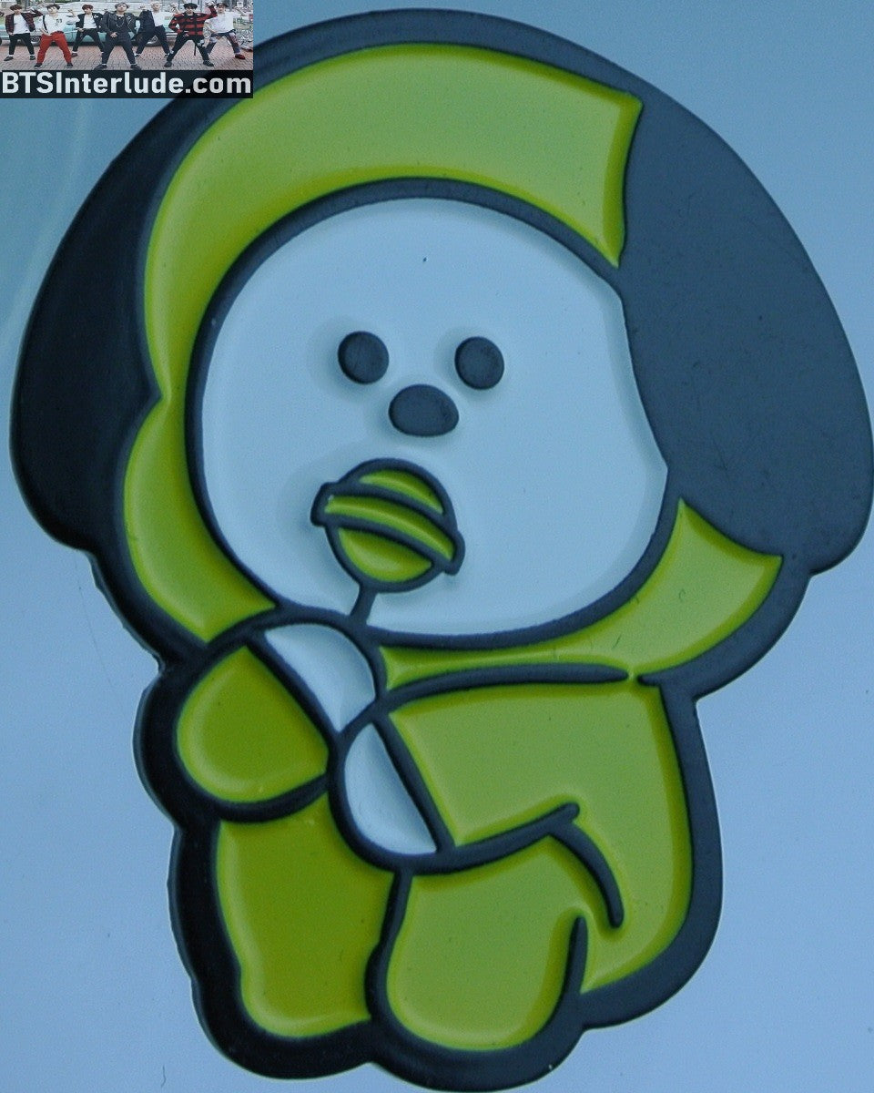 BTS PIN ENAMEL BT21 GUNMETAL CHIMMY LOLLIPOP HUGGING KNEES PARK JIMIN OFFICIAL MERCHANDISE BADGE BUTTON