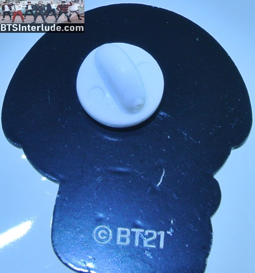 BTS PIN ENAMEL BT21 GUNMETAL CHIMMY LOLLIPOP HUGGING KNEES PARK JIMIN OFFICIAL MERCHANDISE BADGE BUTTON