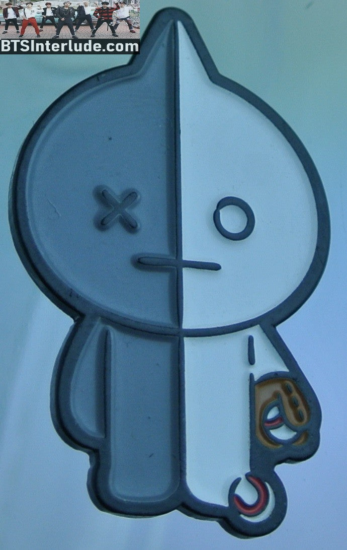 BTS PIN ENAMEL BT21 GUNMETAL VAN BASEBALL ARMY OFFICIAL BADGE BUTTON
