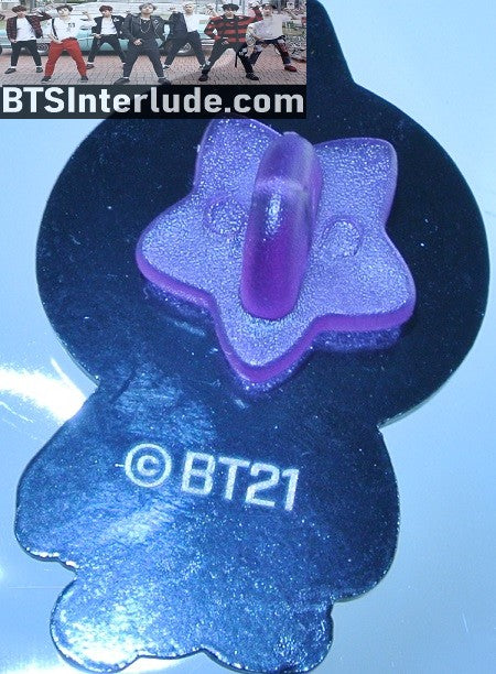 BTS PIN ENAMEL BT21 GUNMETAL VAN BASEBALL ARMY OFFICIAL BADGE BUTTON