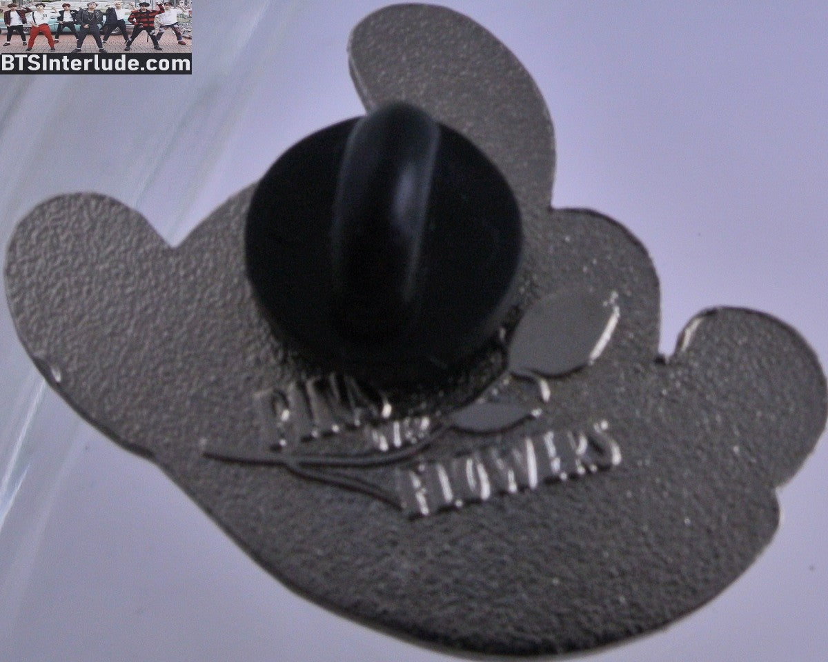 BTS PIN ENAMEL BT21 SILVER CHIMMY FALLING PARK JIMIN 박지민 PINS OVER FLOWERS BADGE BUTTON