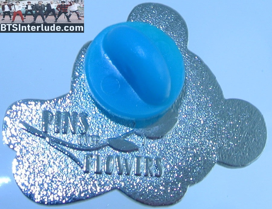 BTS PIN ENAMEL BT21 SILVER KOYA FALLING RM KIM NAMJOON 김남준 PINS OVER FLOWERS BADGE BUTTON