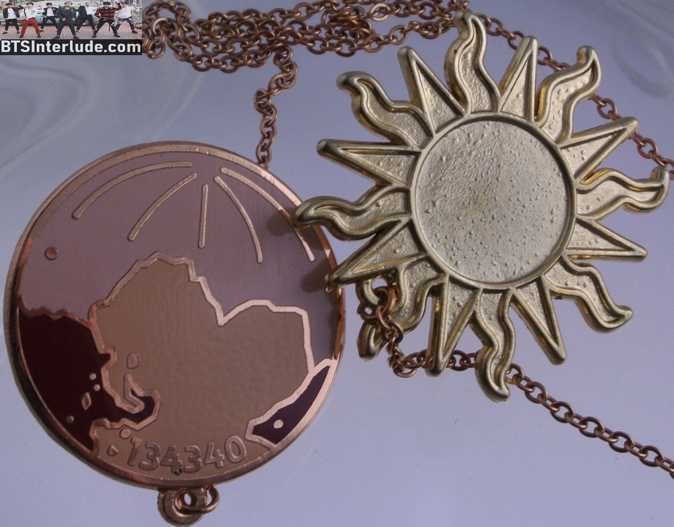 BTS PIN ENAMEL GOLD GROUP 13430 PLUTO PLANET CHAINED TO SUN JUNGKOOK V JIMIN RM J-HOPE SUGA JIN BADGE BUTTON