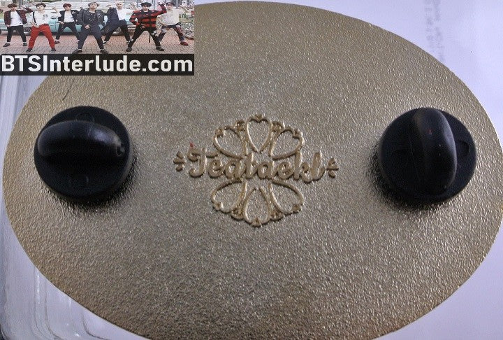 BTS PIN ENAMEL GOLD GROUP BOY WITH LUV DINER OVAL TEATAEKL PINS JUNGKOOK V JIMIN RM J-HOPE SUGA JIN BADGE BUTTON