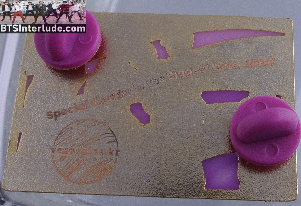 BTS PIN ENAMEL GOLD GROUP PURPLE STAINED GLASS VENUS PINS JUNGKOOK V JIMIN RM J-HOPE SUGA JIN BADGE BUTTON