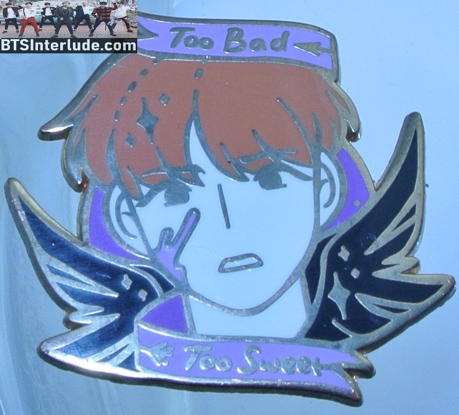 BTS PIN ENAMEL GOLD J-HOPE JUNG HOSEOK 정호석 BOY MEETS EVIL TOO BAD TOO SWEET LYRICS BADGE BUTTON
