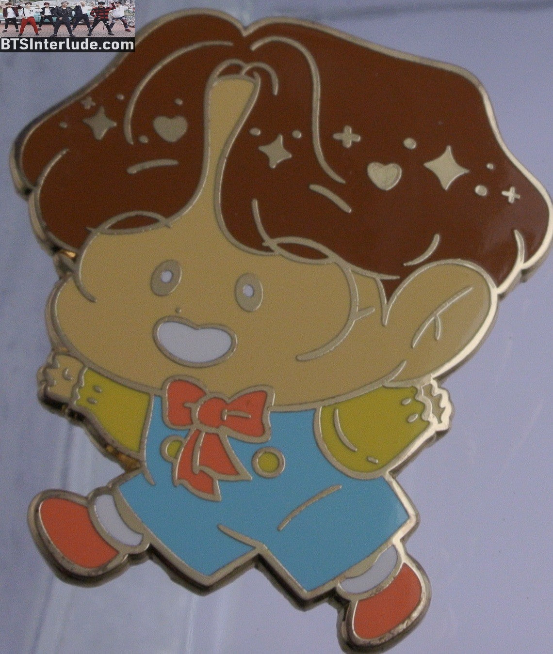 BTS PIN ENAMEL GOLD J-HOPE JUNG HOSEOK 정호석 CHIBI OVERALLS YELLOW SHIRT HOBI CANNOLI PINS BADGE BUTTON